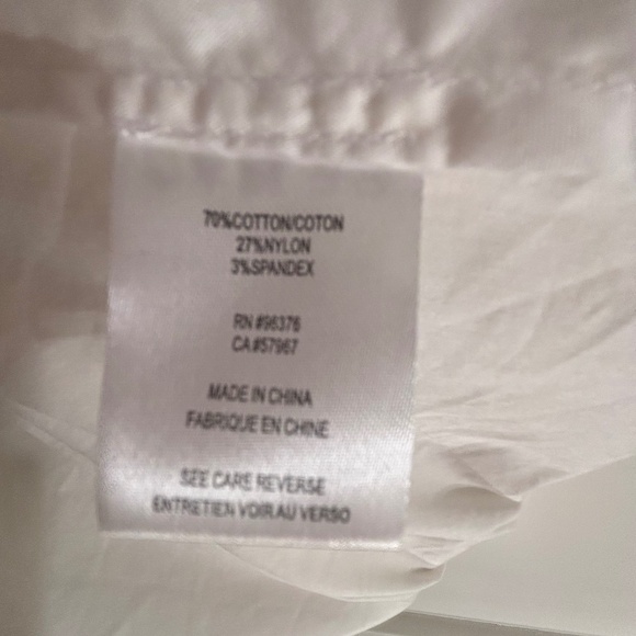 Samuel Dong white L/S blouse w/asymmetrical hem-M - Picture 3 of 3